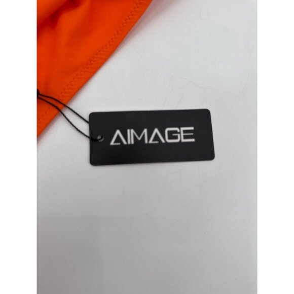 Orange Aimage One-Piece Swimsuit With Ring Detail Cutout Design Medium - Picture 5 of 7